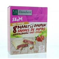 Damhert Afslank proteinereep witte chocolade&aardbei