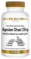 Golden Naturals Magnesium Citraat 250mg Capsules