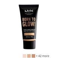 NYX Professional Makeup Born to Glow! Naturally Radiant Flüssige Foundation  30 ml Nr. 25 - Deep Ebony