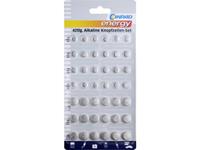 Button cell set 6 x AG1, 12 x AG3, 6 x AG4, 9 x AG10, 3 x AG12, 6 x AG13