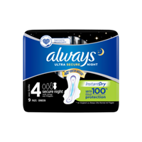 Always Maandverband ultra secure night met ultra met vleugels 9st