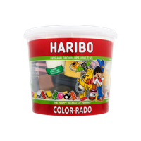 Haribo Color-Rado wine gum + engelse drop 650gram