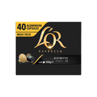 Koffiecups Douwe Egberts L'Or Espresso Ristretto 40 stuks