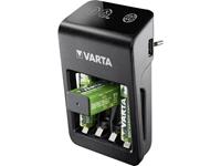 Varta LCD Plug-Plus Batterijlader Incl. oplaadbare batterijen NiMH AAA (potlood), AA (penlite), 9 V (blok)