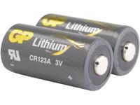 gpbatteries CR123A Fotobatterie CR-123A Lithium 1400 mAh 3V 2St.