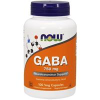 GABA 750mg Now Foods 100v-caps