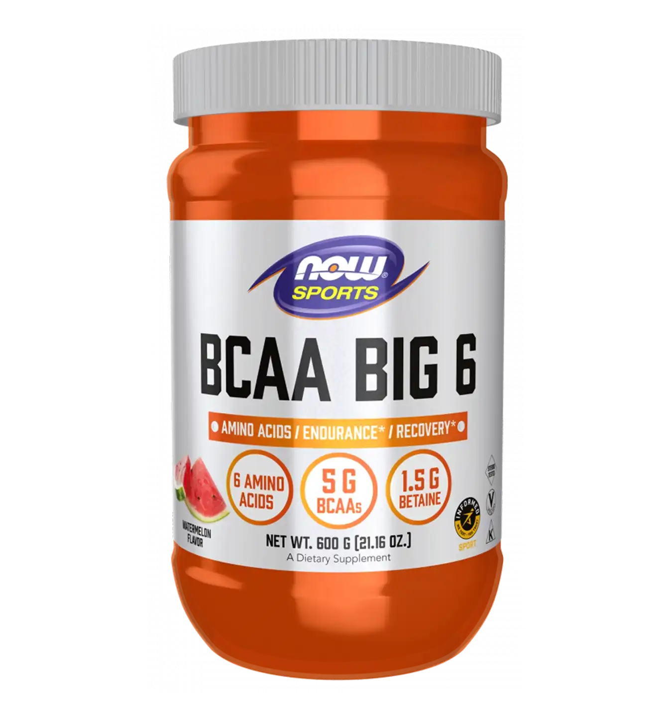Now Foods BCAA Big 6 - 600 g - Watermelon