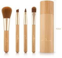 Luvia Cosmetics Kosmetikpinsel-Set »Travel Bamboo Tube«, 4 tlg.