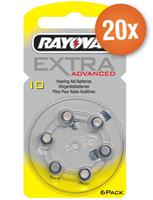 rayovac Voordeelpak  gehoorapparaat batterijen - Type 10 (geel) - 20 x 6 stuks