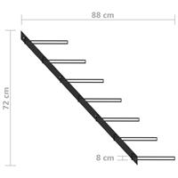 vidaXL Wand-Weinregal für 7 Flaschen  Schwarz