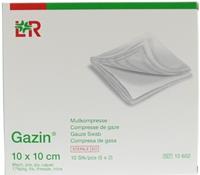 Gazin Mullkompresse 10 cm x 10 cm steril 8 lagig