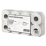 Toilettenpapier, 2-lagig, 64 Rollen mit jeweils 250 Blatt, Zellstoff, naturweiß