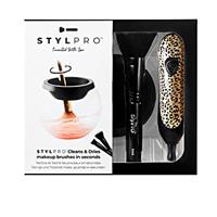 STYLPRO - Cadeauset van make-up kwastreiniger en -droger - Cheetah-Zwart