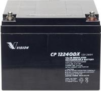 visionakkus Vision Akkus CP12240DX Loodaccu 12 V 24 Ah Loodvlies (AGM) (b x h x d) 166 x 125 x 175 mm M5-schroefaansluiting Onderhoudsvrij, Cyclusbestendig