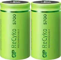 gpbatteries GP Batteries ReCyko+ Oplaadbare D batterij (mono) NiMH 5700 mAh 1.2 V 2 stuk(s)