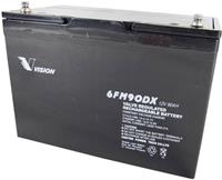 visionakkus Vision Akkus 6FM90DX Loodaccu 12 V 90 Ah Loodvlies (AGM) (b x h x d) 306 x 215 x 169 mm M6-schroefaansluiting Onderhoudsvrij, Cyclusbestendig
