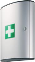 Durable FIRST AID BOX L. Kleur behuizing: Zilver, Huls materiaal: Aluminium. Breedte: 302 mm, Diepte: 118 mm, Hoogte: 400 mm