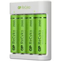 gpbatteries GP Batteries E411 + 4x ReCyko+ Mignon USB Ladegerät inkl. Akkus NiMH Micro (AAA), Mignon (AA)