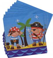 Free and Easy servetten piraat 33 x 33 cm papier 16 stuks