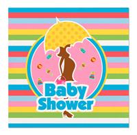 Servet Babyshower 25x25cm 20 stuks