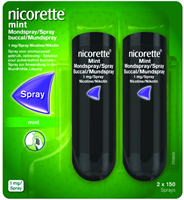 Nicorette Mondspray mint 1 mg duo verpakking 2 x 13,2 ml