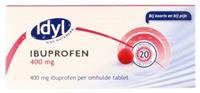 Idyl Pijnstillers ibuprofen 400mg suikervrij 20 stuks