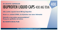 Teva Ibuprofen 400mg liquid caps 20 stuks