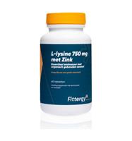 Fittergy L-Lysine 750 mg met zink 60 tabletten