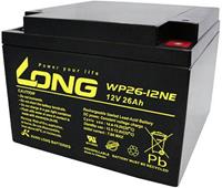 Long WP26-12NE WP26-12NE Bleiakku 12V 26Ah Blei-Vlies (AGM) (B x H x T) 166 x 125 x 175mm M6-Schraub