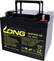 Long WP45-12 WP45-12 Bleiakku 12V 45Ah Blei-Vlies (AGM) (B x H x T) 199 x 171 x 166mm M6-Schraubansc