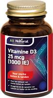 All Natural Vitamine D3 25 mcg (1000 IE) Capsules