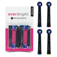 Everbright. Everbright DailyClean opzetborstels zwart - 4 stuks