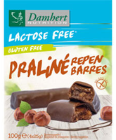 Damhert Lactosevrij & glutenvrije praliné repen 100gr