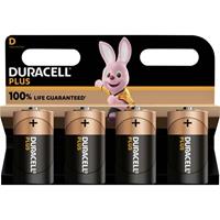 Duracell D batterij (mono)  Plus-D K4 Alkaline 1.5 V 1 stuk(s)