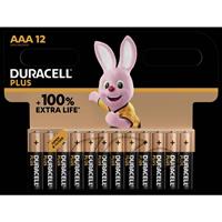 Alkalinebatterij AAA Plus 100% - 4 - 8 of 12 eenheden - Duracellllllllllllllllllllllllllllllll