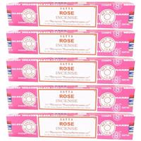 5x Nag Champa Wierook Rose 15 Gram