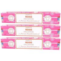 3x Nag Champa Wierook Rose 15 Gram