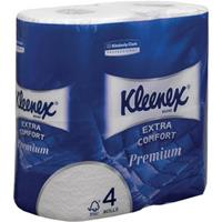 Kleenex Toiletpapier Extra Comfort, 4-laags, 160 Vel Per Rol, Pak Van 4 Rollen