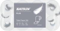 Katrin toiletpapier Plus, 3-laags, 250 vel per rol, pak van 8 rollen