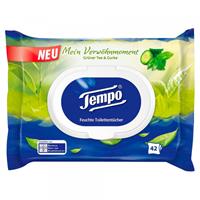 Tempo Feuchtes Toilettenpapier Mein VerwÃ¶hnmoment 836229 GrÃ¼ner Tee & Gurke 1-lagig 42 Blatt