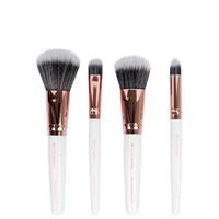 brushworks White & Gold Travel Makeup Brush Set 4 st