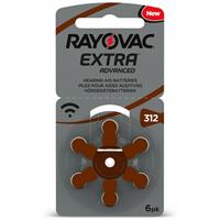 Hörgeräte-Batterie, RAYOVAC, EXTRA ADVANCED, Größe 312, 6 Stück