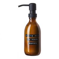 Wellmark Handcreme bruin glas zwarte pomp 250ml tekst IT IS ALL-IN YOUR HANDS 8720165018352