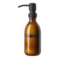 Wellmark Handcreme bruin glas messing pomp 250ml tekst SOFT HANDS STARTS HERE 8720165018314