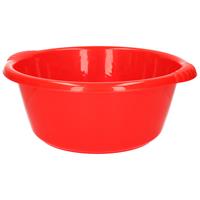 Forte Plastics Kunststof teiltje/afwasbak rond 10 liter rood -