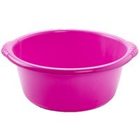 Forte Plastics Kunststof teiltje/afwasbak rond 10 liter roze -