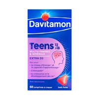 Davitamon Teens 12-18J Aardbei 60 Kauwtabletten