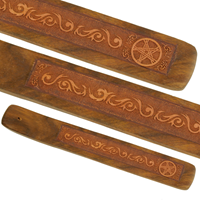 Yogi & Yogini Wierookplankje pentagram - 25x4 - Hout (12 stuks) 