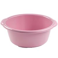 Forte Plastics Set van 2x stuks kunststof teiltjes/afwasbakken rond 10 liter oud roze -