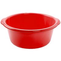 Forte Plastics Set van 2x stuks kunststof teiltjes/afwasbakken rond 10 liter rood -